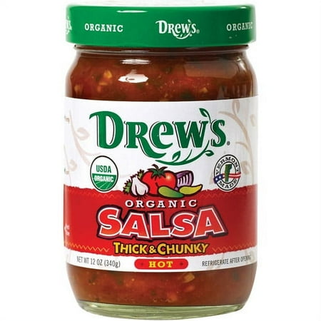 Drew's Thick & Chunky Hot Salsa, 12 oz (Pack of 6)