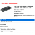thumbnail image 2 of Front Right Door Handle - Compatible with 1999 - 2006 GMC Sierra 1500 2000 2001 2002 2003 2004 2005, 2 of 2