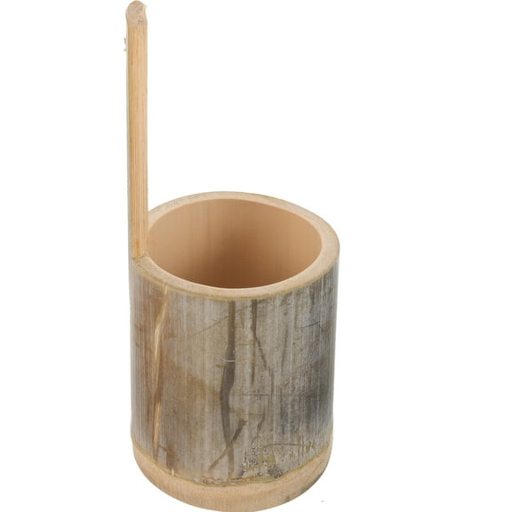 unbranded Decor Wall Hanging Bamboo Flower Pot Wall Mounted Herb Planter 22x10cm