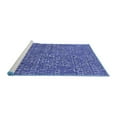 thumbnail image 2 of Ahgly Company Machine Washable Indoor Rectangle Oriental Blue Industrial Area Rugs, 7' x 9', 2 of 4