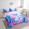 thumbnail image 3 of Manfei Cartoon Mermaid Girl Twin Bedding Sets 7-Piece,Ocean Princess Bedding Comforter Set Microfiber,Kawaii Sea Animal Breathable Sheet Sets,Ultra Soft Home Decor,Reversible, 3 of 8