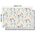thumbnail image 5 of Pioneer Flower Floral Print Pattern Summer Placemats Table Placemats Set Of 6-Linen Kitchen Washable Placemats Table Mats 12x18 Inch Non-Slip Heat Resistant, 5 of 5