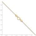 thumbnail image 3 of Real 14kt Yellow Gold Polished Heart with 10in Plus .75in ext. Anklet; 10 inch; for Adults and Teens; for Women and Men, 3 of 4
