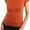 Rust, variant on ToBeInStyle Women's High Neck Short Sleeved Top