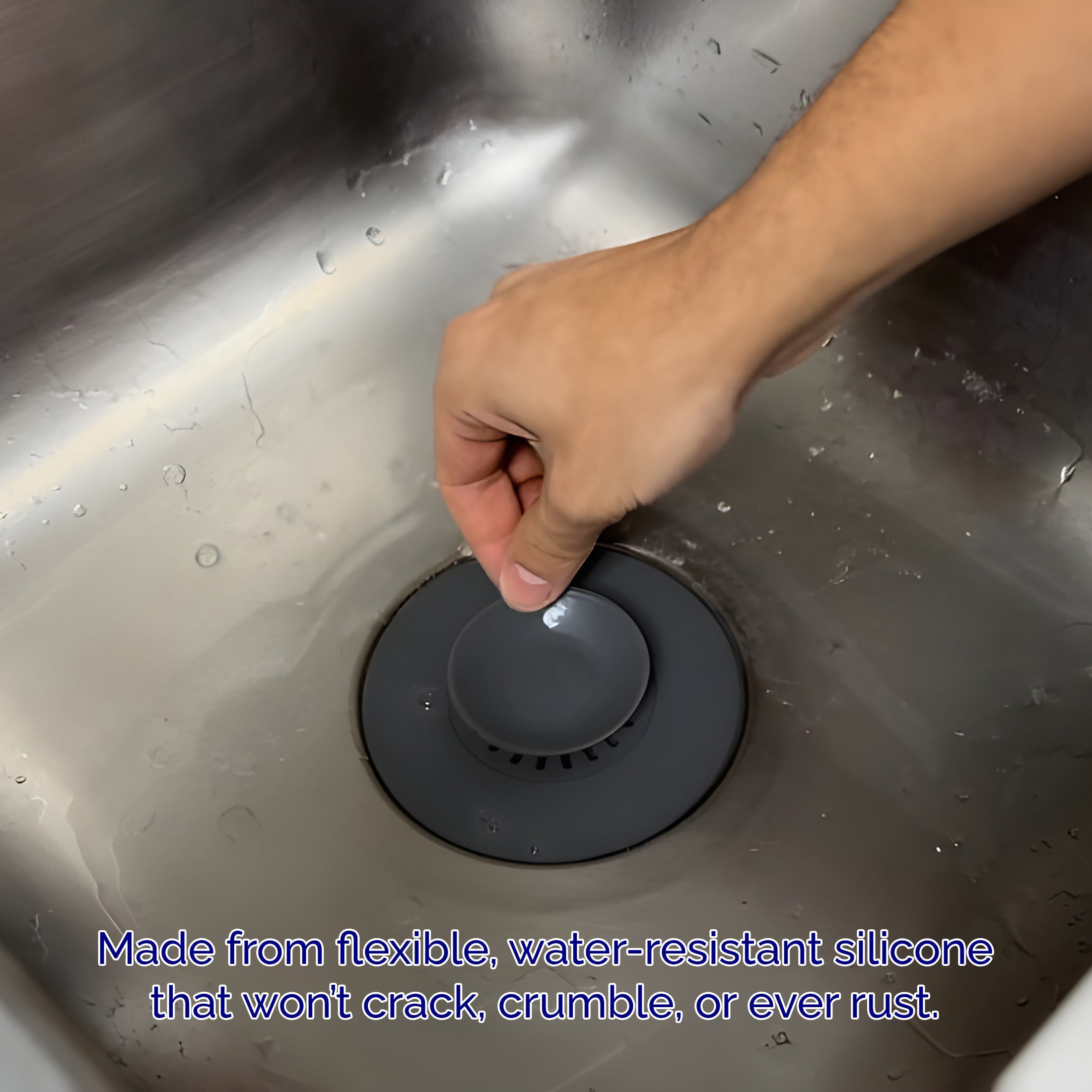 Drain Buddy 2 Pack Silicone Bathroom Drain Stopper and Hair Catcher