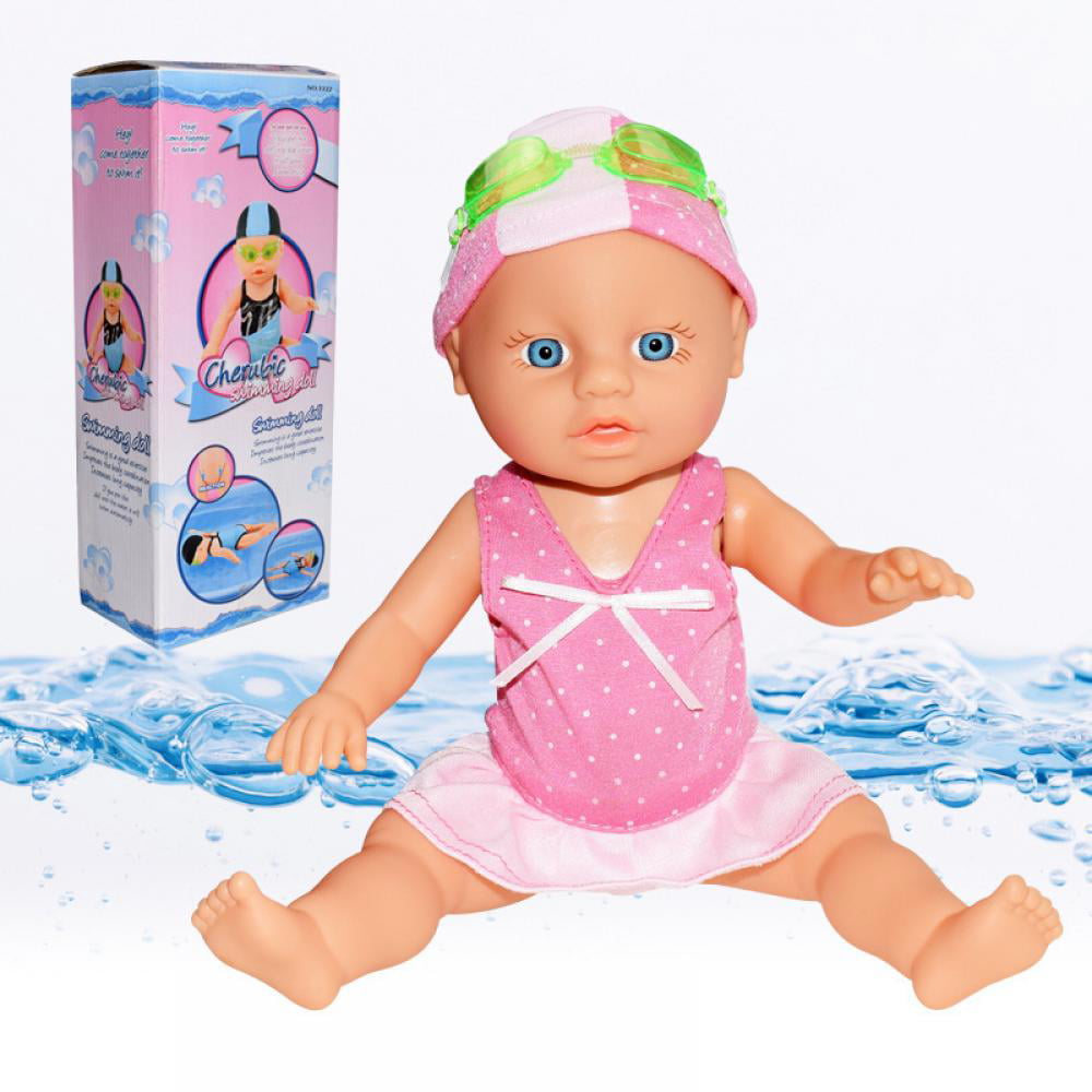 Muñeca de Natación Eléctrica Piscina Tiempo de Juego para Bañera 12.99 x 5.5 x 3.5 Ducha Swimming Doll Regalos de Cumpleaños de Vacacione Juguete de Bañera 