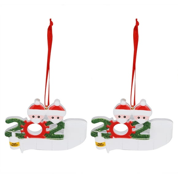 Ornements Personnalisés en Résine, Décoration Suspendue Arbre de Noël, Décorations de Noël, pour Famille Proches Voisins Amis 2 Personnes + 2 Personnes