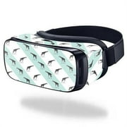 Skin Decal Wrap Compatible With Samsung Gear VR (Original) cover Sticker Design Aqua Giraffe
