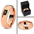 thumbnail image 4 of Tungsten Oklahoma Sooner State Bird Flying Band Ring 7mm Men Women Comfort Fit 18k Rose Gold Dome Polished, 4 of 4