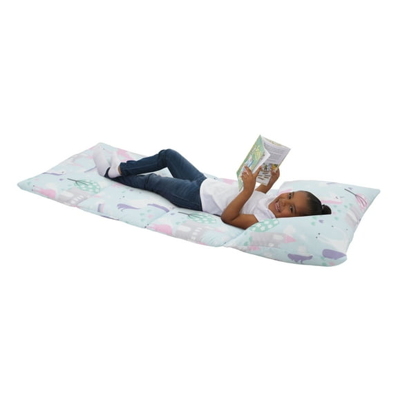 Everything Kids Pink Unicorn Easy Fold Toddler Nap Mat, Preschool Girl