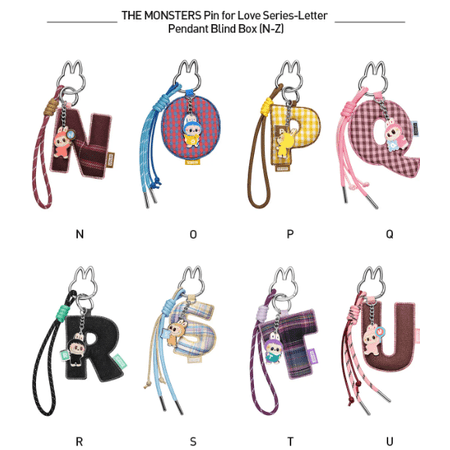 POP MART THE MONSTERS Pin for Love シリーズ アルファベットペンダント (N-Z) ピンフォーラブ ラブブ labubu popmart ポップマート