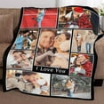 thumbnail image 4 of Personalized Blankets and Throws Photo Blanket Customized Using My Own Photos Customized Blanket Collage Blanket Customized, 4 of 6