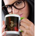 thumbnail image 2 of 3dRose, Music, piano with clef and key note vintage, 15oz Two-Tone Green Mug, 2 of 7