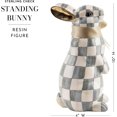 thumbnail image 3 of Bunny Figurine, Rabbit Figurine Decoration for Spring, Standing, Sterling Check, 3 of 8