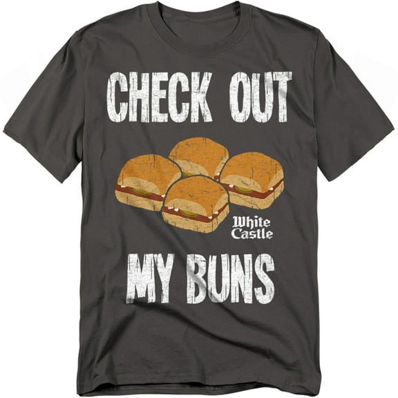 White Castle T-Shirt My Buns Unisex Graphic Tee For Men & Women Charcoal
