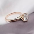 thumbnail image 3 of 2Ct Lab Created Diamond Round Cut Solitaire Engagement Ring 14k Rose Gold Plated, 3 of 4