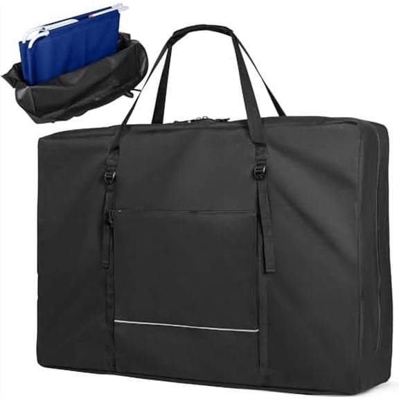 Carrying Bag for Folding Chair, Storage Case Fits for Beach Chair, Zero Gravity Lounge Chair, Director Chair, Folding Walker/Wheelchair, Great for Camping, Travel, Outdoors, Black$$Garden & Patio