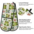 thumbnail image 4 of Dailycode Double Sided Oven Mitt with Loop Heat Resistant Kitchen Long Potholders 7" x 35" Cute Frogs and Heart, 4 of 6