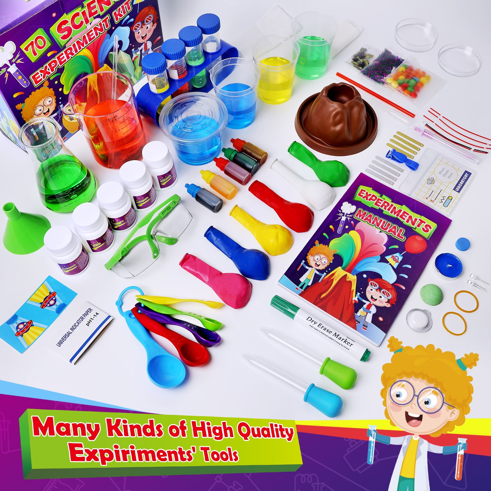 30+ Experiments Science Kits Kids Age 4-6-8-10-12 Educational STEM Project  Toys - Helia Beer Co