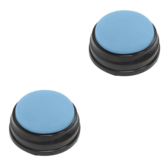 Vogacara Recordable Sound Button Dog Interactive Toy Recording Talking Voice Button Azul claro 2Conjunto