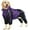Purple, variant on Dog Raincoat, Lightweight Rain Jacket, Adjustable 4-Legs Pet Poncho with Hood, Snow-Proof Dog Vest Rainwear, Rain Clothes Apparel with Leash Hole