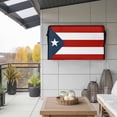 thumbnail image 2 of Outdoor TV Cover 58x37x4.5in, Puerto Rican Flag Weatherproof TV Screen Protector with Zipper, Red and White Stripes Outside Television Cover Fits Up to 60-65", 2 of 9