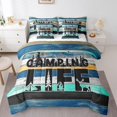 thumbnail image 1 of YST Happy Camping Life Comforter Set, 7-Piece, Country Cabin Decor, King, Polyester, 1 of 5