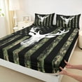 thumbnail image 3 of Castle Fairy Safari Deer Queen Sheet Sets for Kids Teens,USA Flag Bed Set, 3 of 7