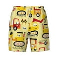thumbnail image 4 of Lsque Mens Swim Trunks Funny Construction Vehicles Pattern - Bathing Suit Compression Liner - Beach Swim Shorts Swimwear - (S-3XL) - Stretch Quick Dry -Large, 4 of 9