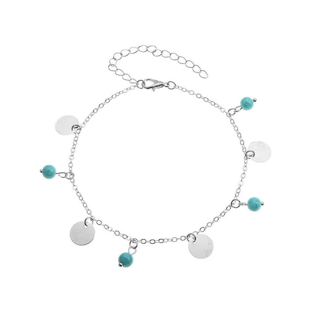 Tobilleras exquisitas resistentes al desgaste, estilo Simple, tobilleras para mujer, regalos de playa para el Día de San Valentín, cadenas para Ropa, zapatos y accesorios Miscelánea Plata Guardurnaity AP009288-02