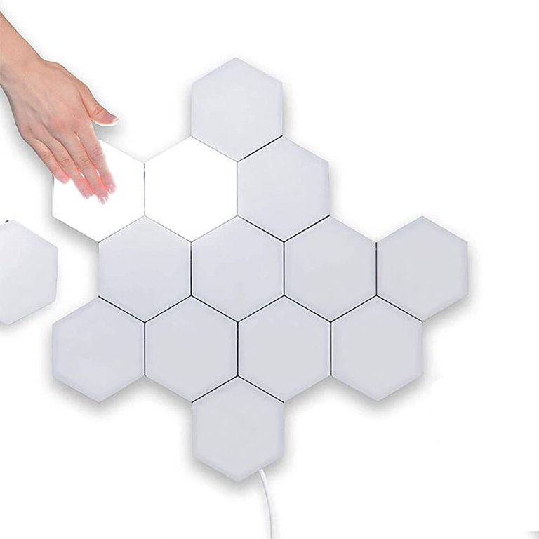 10 Pack Touch Wall Lamp Honeycomb Modular Assembly Helios Lamp LED Magnetic Decoration Bedroom Wall with US Adapter - Walmart.com