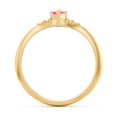 thumbnail image 4 of Birthstone Heart Ring with Shoulder Accents - Pink Tourmaline (October), 4 of 4