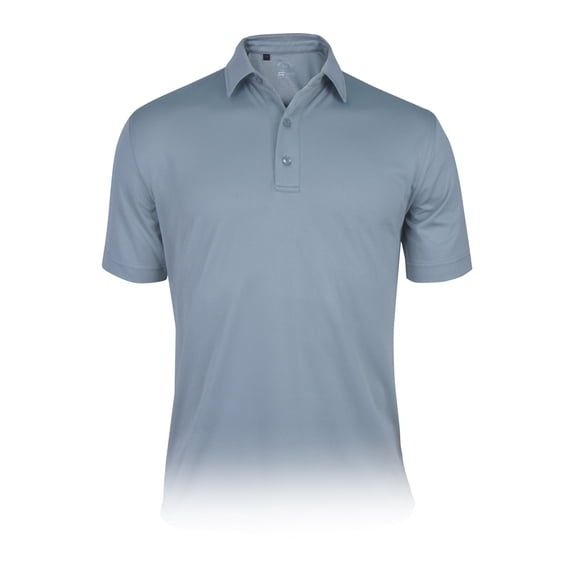 Monterey Club Men's Drizzle Texture Solid Tailored Collar Golf Polo Shirt #3636