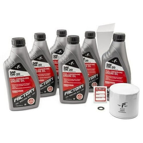 Factory Racing Parts 5W-20 Full Synthetic 6 Quart Oil Change Kit for Ford Explorer F150 F250