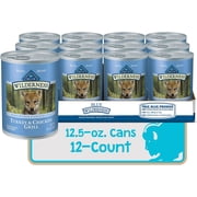 Blue Buffalo Wilderness High Protein Grain Free, Natural Puppy Wet Dog Food, Turkey & Chicken Grill 12.5-oz can (pack of 12)