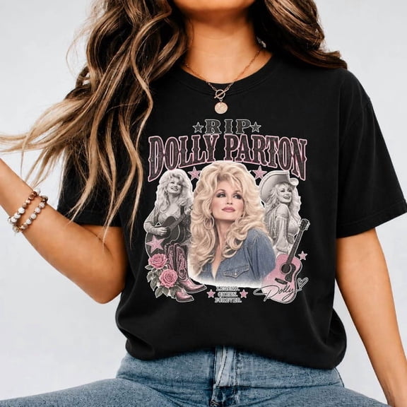 Tribute Dolly shirt, Vintage Memorial Country Music Graphic Tee, In Loving Memory Shirt