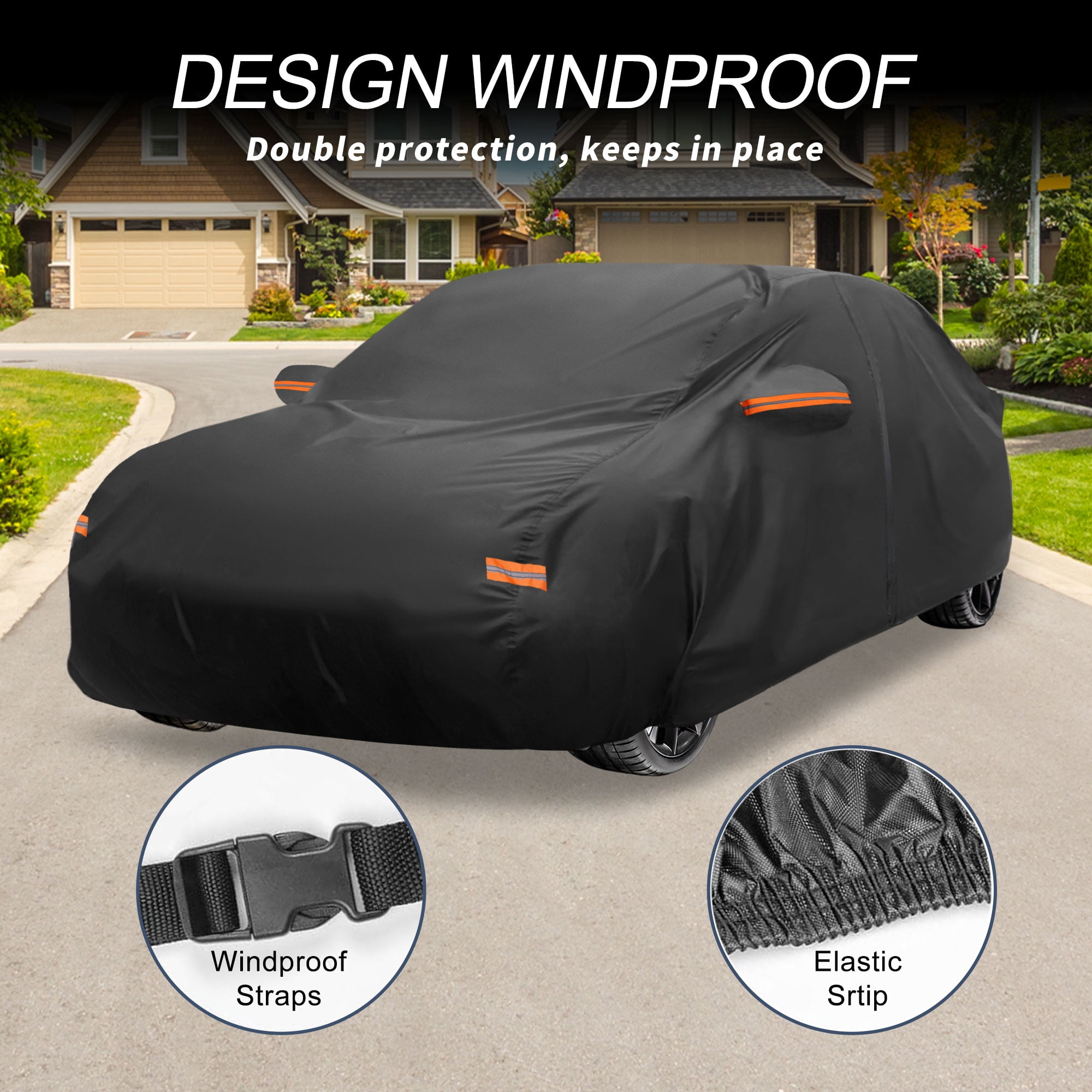Unique Bargains Aluminum Car Cover for Subaru Impreza Sedan 179.13"x72.83"x55.12"