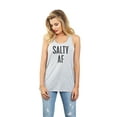 thumbnail image 2 of Thread Tank Salty AF Women's Sleeveless Flowy Racerback Tank Top Sport Grey Large, 2 of 5