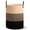 Beige, variant on Cheer Collection Large Cotton Rope Laundry Hamper with Handles, 16 x 16 x 22, 3 Tone Black/Gray/Tan