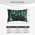 thumbnail image 4 of Daiia Mystical Black Cat Fireflies Bedding Waterproof Pillow Protector Zippered Queen – Bed Bug Proof Pillow Encasement-20"x30", 4 of 6