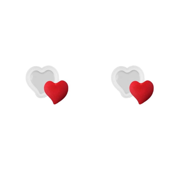 Yuarrent DIY Heart Love Flower Kitchen Sugar Ice Chocolate Jewelry Soap Baking Art Moulds Gift Pastry Pot Cake corazón pequeño 2Conjunto