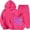 Hot Pink, variant on Kcolen Girls Outfits Size 7 Cute Fashion Casual Pullover Sweatshirt and Jogger Set Two Piece for Toddler Girl