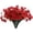 Red, variant on 12pc 5 Head Flowers Handmade Slight Size Color Difference Petals Slight Smell Easy to Clean for Multiple Decorations