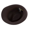 thumbnail image 6 of Walrus Triumph Brown Wool Felt Trilby Hat 100% Australian Wool Felt, 2" Brim, C-Crown Grosgrain Ribbon Band, Cotton Sweatband - H7004, 6 of 6