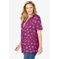 thumbnail image 3 of Woman Within Plus Size 7-Day Layer-Look Elbow-Sleeve Tee, 3 of 6