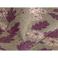 thumbnail image 3 of Ambesonne Floral Design Quilted Coverlet 2 Pcs, Retro Flowers Petals, Twin Size, Plum Pale Olive Green, 3 of 4