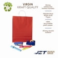 thumbnail image 4 of Jet Paper Bags 100 Pcs 10" x 5" x 12H" RED Colored Kraft Paper Shopping Bag with Twisted Handles for Gift, Merchandise, Birthday, Christmas,, Wedding, Party Favor, Thank You and More, 4 of 11