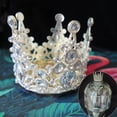 thumbnail image 1 of Colaxi Helmet Crown, Decorative Crystal Cute Accessory Reusable, Fit for Bike Motorcycle Motocross Girls (Helmet Not Included) , White Rhinestones, 1 of 8