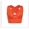 thumbnail image 1 of TheFound Women's Criss Cross Tank Tops Sleeveless Solid Color Cutout Crop Tops, 1 of 10