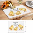 thumbnail image 6 of Hanging with My Peeps Placemats Set&nbsp;of&nbsp;12 Vintage Country Yellow Easter Chicks Heat Insulation Washable Place Mats, Non-Slip Table Mats for Dining Table Party Kitchen Decor,13x19 Inch, 6 of 9